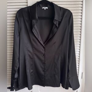 Reformation Black Button Down Shirt